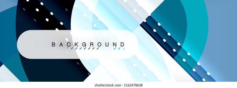 Vector circle abstract background, geometric design