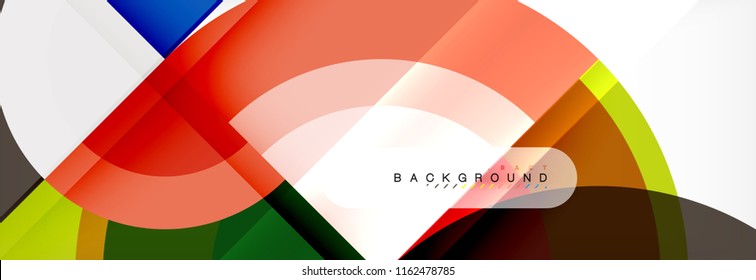 Vector circle abstract background, geometric design