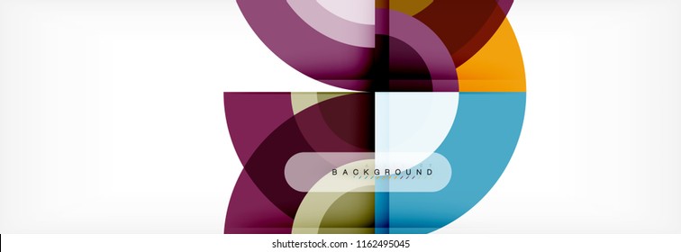 Vector circle abstract background, geometric design