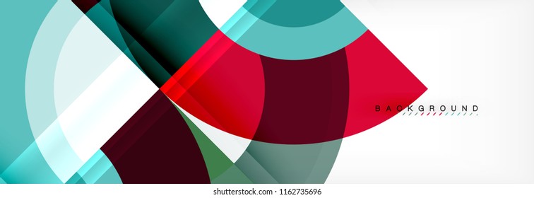 Vector circle abstract background, geometric design