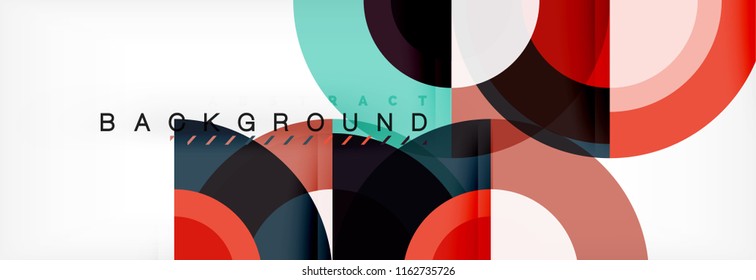Vector circle abstract background, geometric design