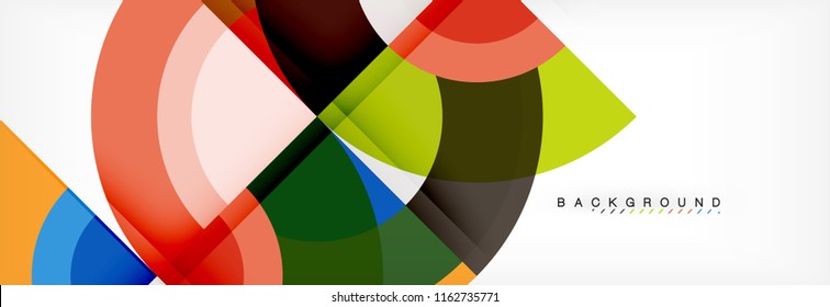 Vector circle abstract background, geometric design