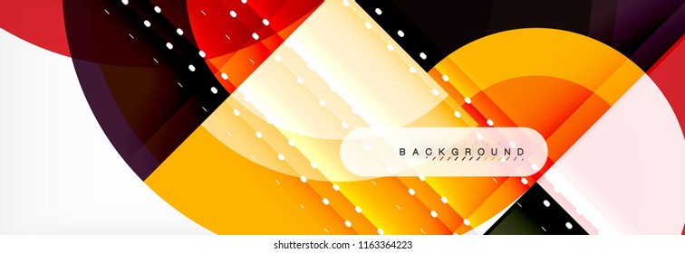 Vector circle abstract background, geometric design