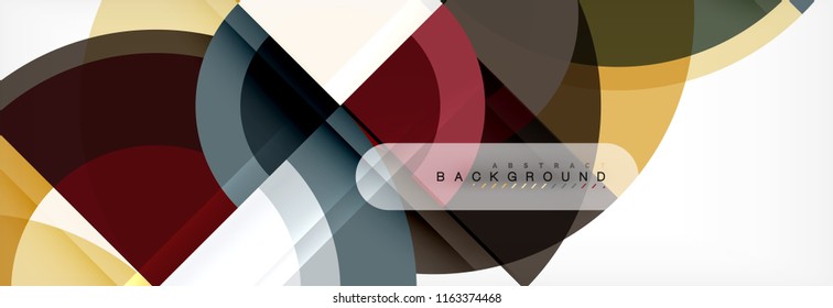 Vector circle abstract background, geometric design