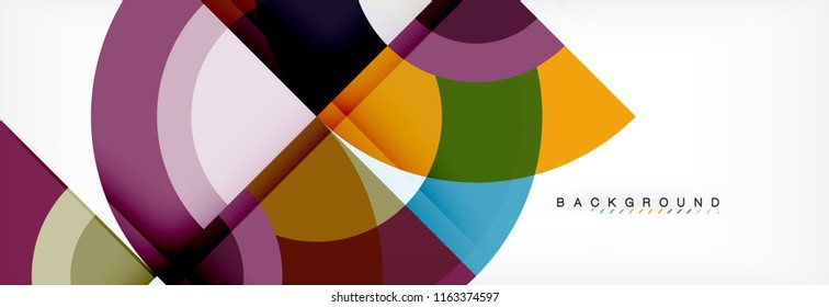 Vector circle abstract background, geometric design