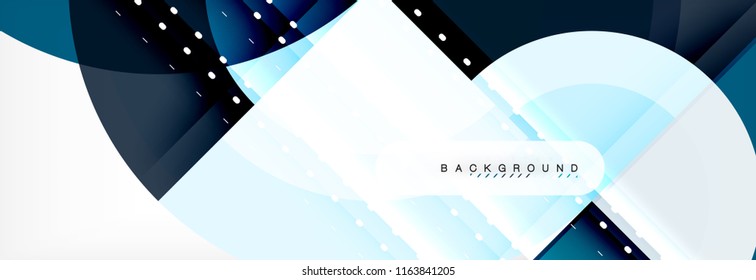 Vector circle abstract background, geometric design