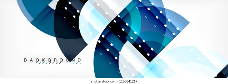 Vector circle abstract background, geometric design