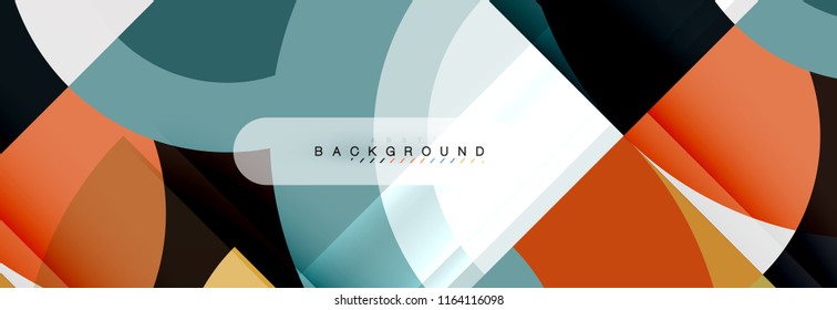 Vector circle abstract background, geometric design
