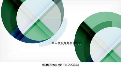 Vector circle abstract background, geometric template