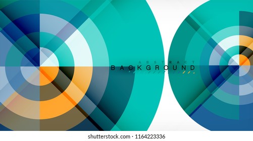 Vector circle abstract background, geometric template