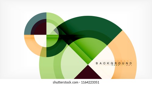 Vector circle abstract background, geometric template