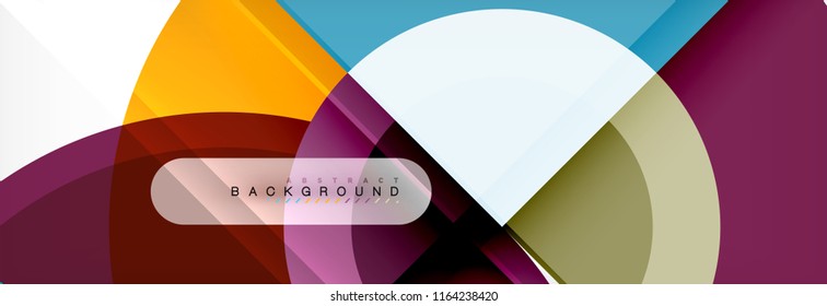 Vector circle abstract background, geometric design