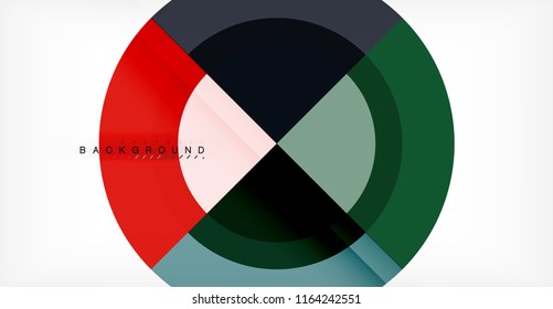 Vector circle abstract background, geometric template