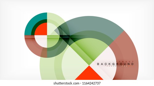 Vector circle abstract background, geometric template