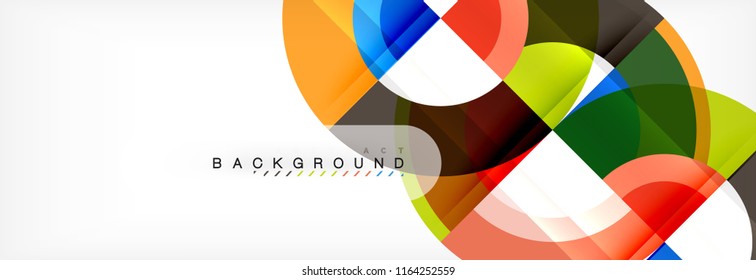 Vector circle abstract background, geometric design
