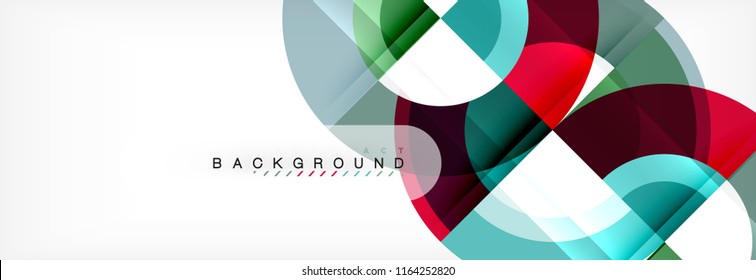 Vector circle abstract background, geometric design