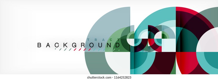 Vector circle abstract background, geometric design
