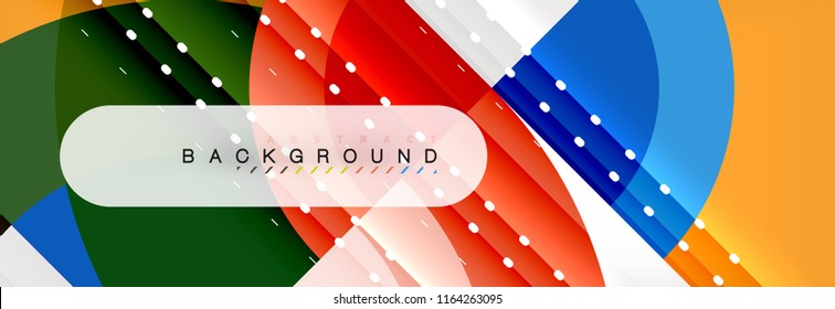 Vector circle abstract background, geometric design