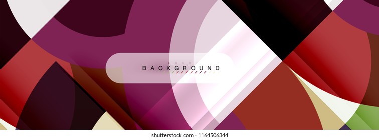 Vector circle abstract background, geometric design