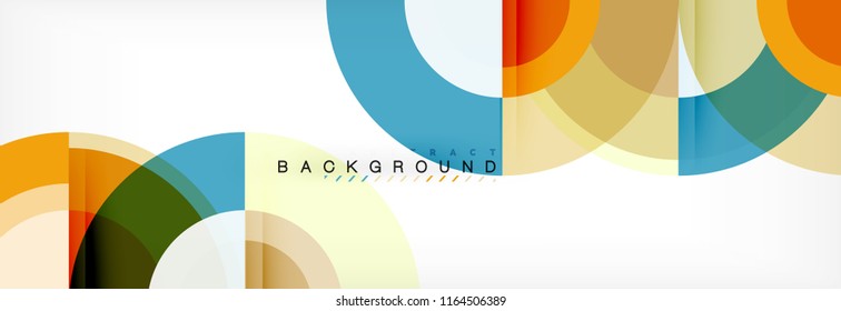 Vector circle abstract background, geometric design