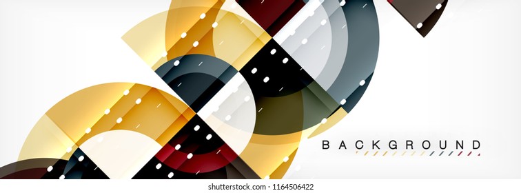 Vector circle abstract background, geometric design
