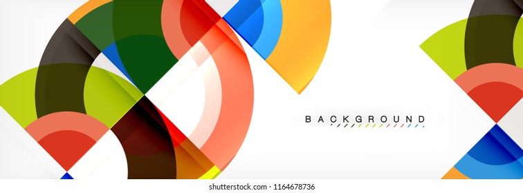 Vector circle abstract background, geometric design