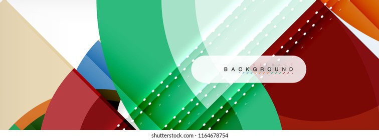 Vector circle abstract background, geometric design