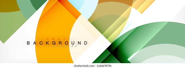 Vector circle abstract background, geometric design