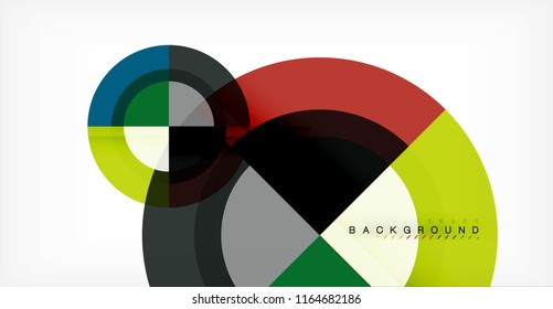 Vector circle abstract background, geometric template