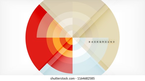 Vector circle abstract background, geometric template