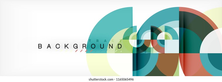 Vector circle abstract background, geometric design