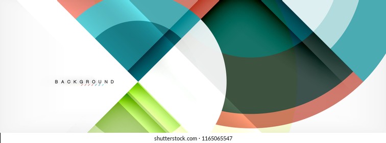 Vector circle abstract background, geometric design