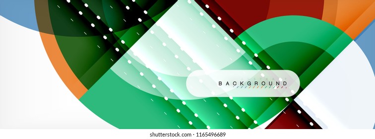 Vector circle abstract background, geometric design