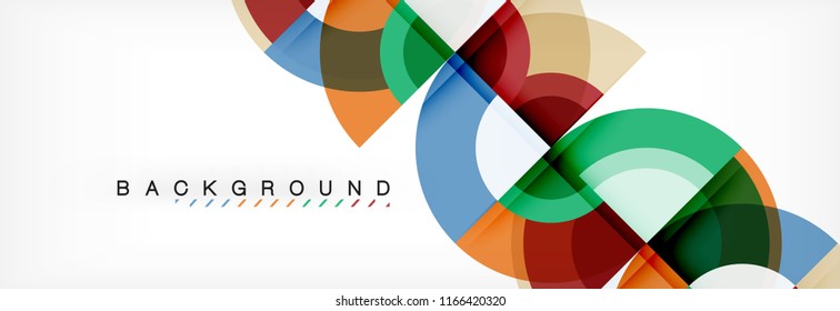 Fundo abstrato de círculo vetorial, design geométrico