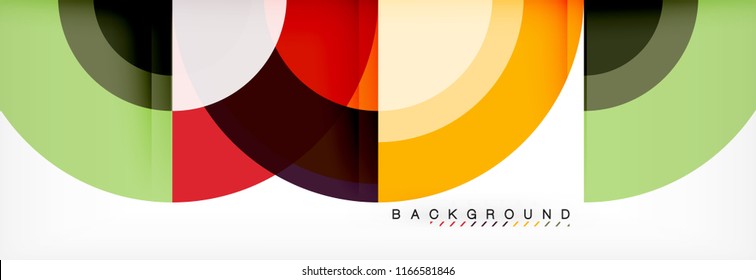 Vector circle abstract background, geometric design
