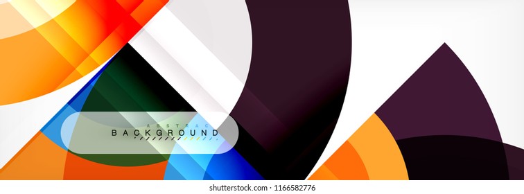 Fundo abstrato de círculo vetorial, design geométrico