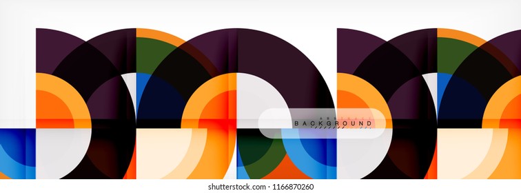 Vector circle abstract background, geometric design