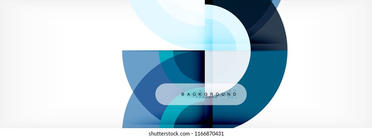 Vector circle abstract background, geometric design