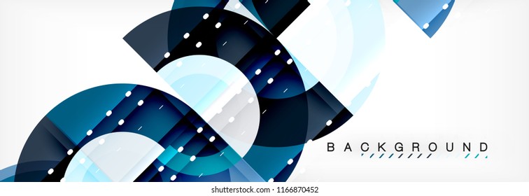 Vector circle abstract background, geometric design
