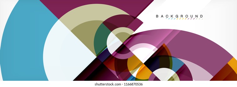 Vector circle abstract background, geometric design