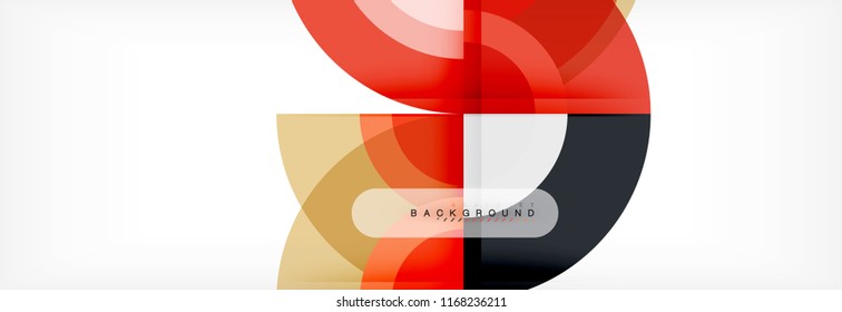 Vector circle abstract background, geometric design