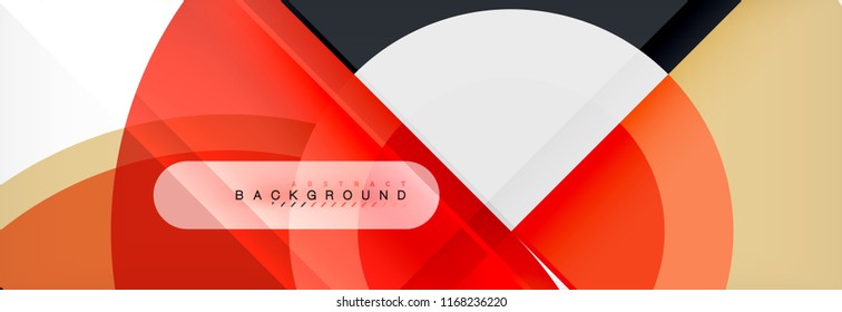 Vector circle abstract background, geometric design