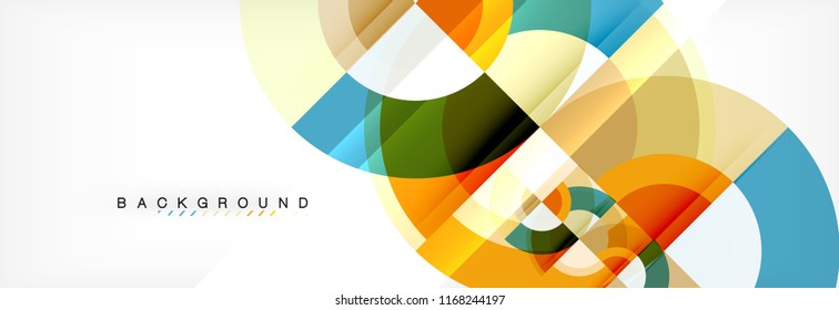 Vector circle abstract background, geometric design