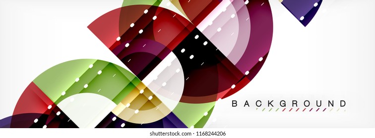 Vector circle abstract background, geometric design