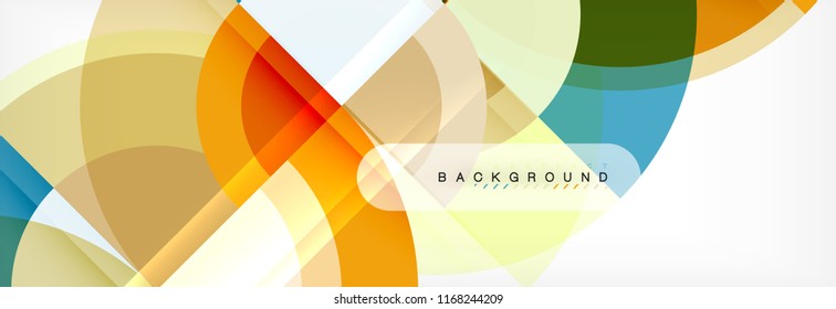 Vector circle abstract background, geometric design