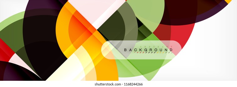 Vector circle abstract background, geometric design