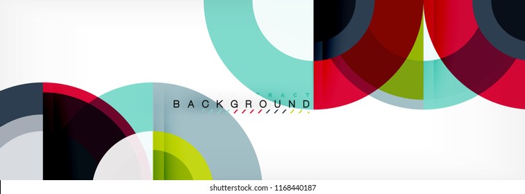Vector circle abstract background, geometric design