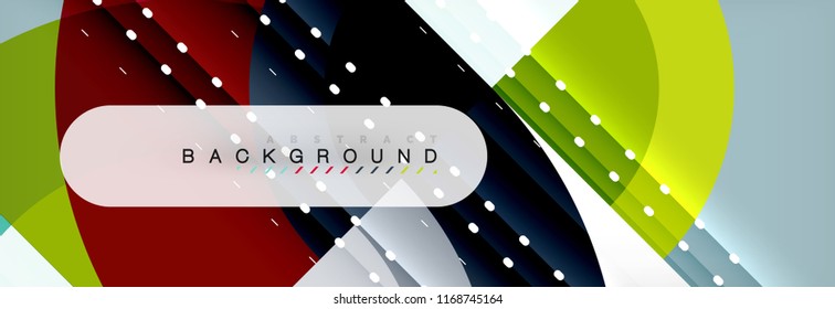 Vector circle abstract background, geometric design