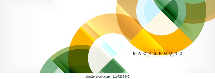 Vector circle abstract background, geometric design