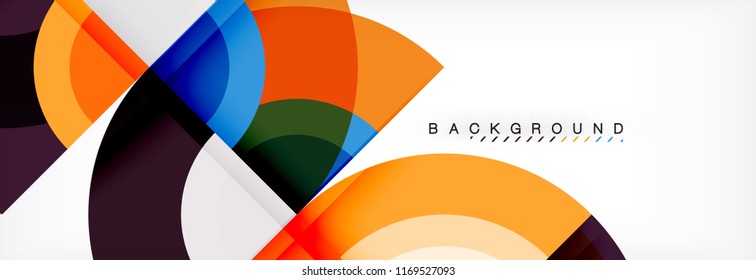 Vector circle abstract background, geometric design